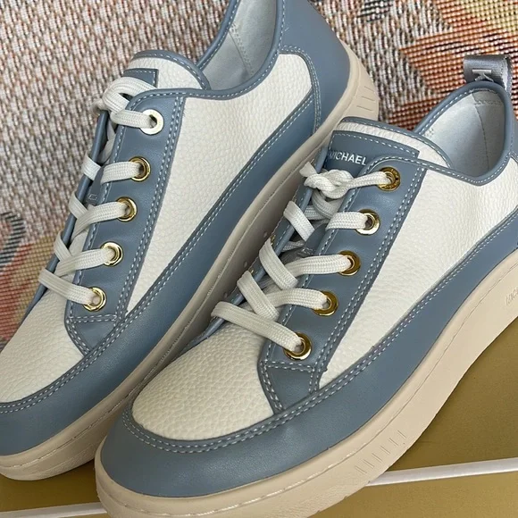 MICHAEL KORS SHEA LACE UP
FAUX LEATHER
49F3SHFS1L
PALE BLUE 
NEW - Picture 7 of 16